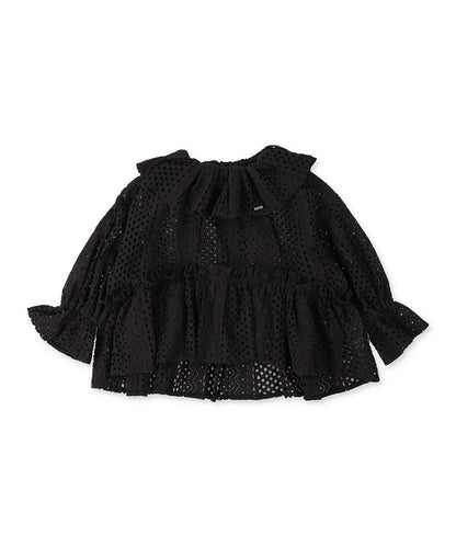 Cutwork Lacy Smocked Blouse