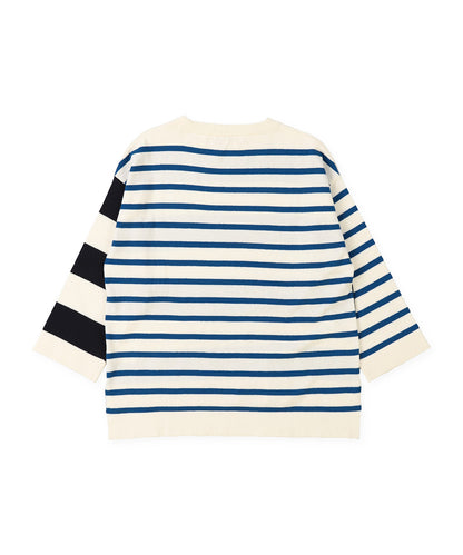 Cotton Knit Striped Tee