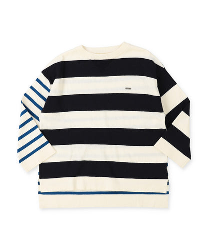 Cotton Knit Striped Tee