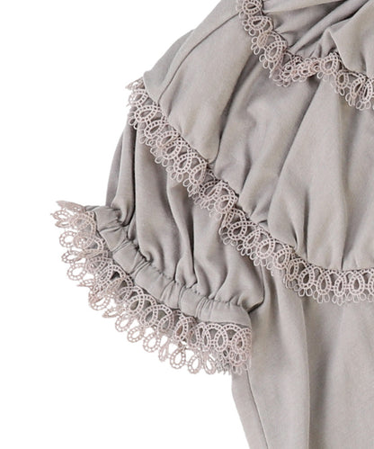 Lace Smocked Tee