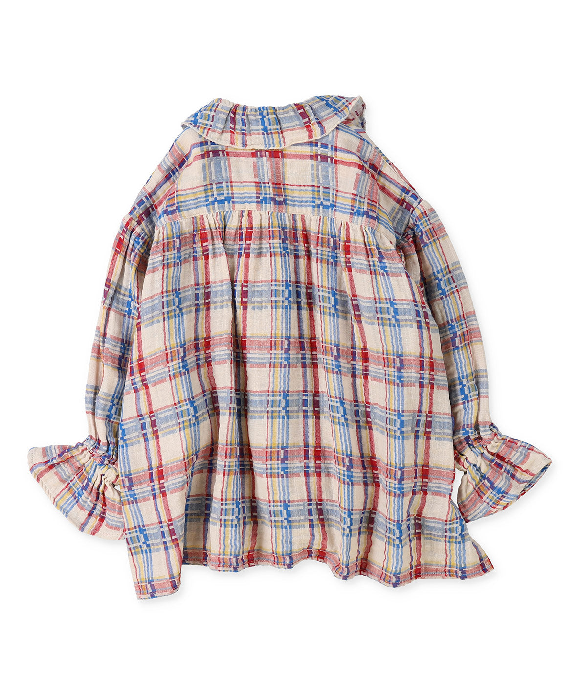 Double-weave Plaid Blouse