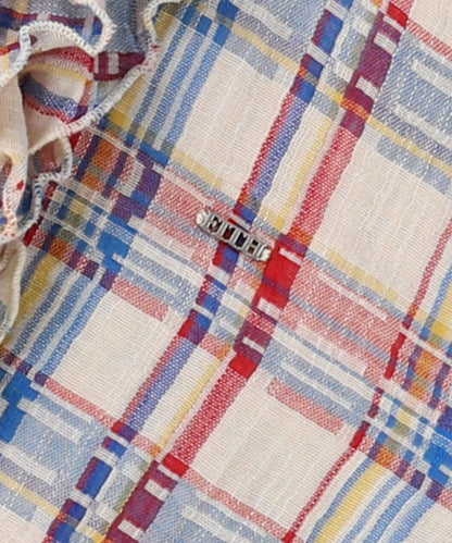 Double-weave Plaid Blouse