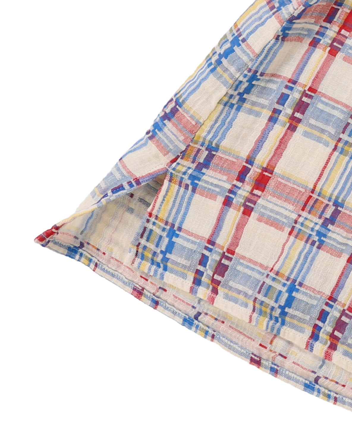 Double-weave Plaid Blouse