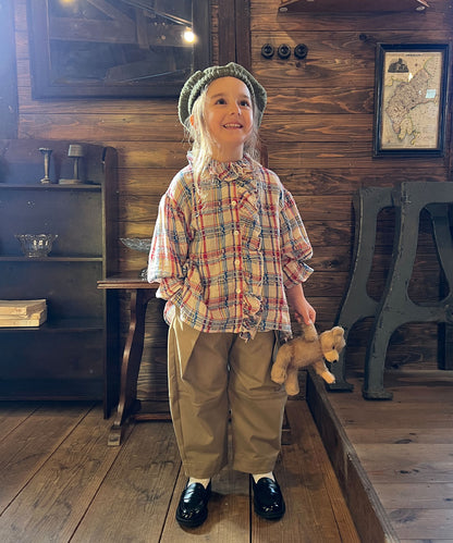 Double-weave Plaid Blouse