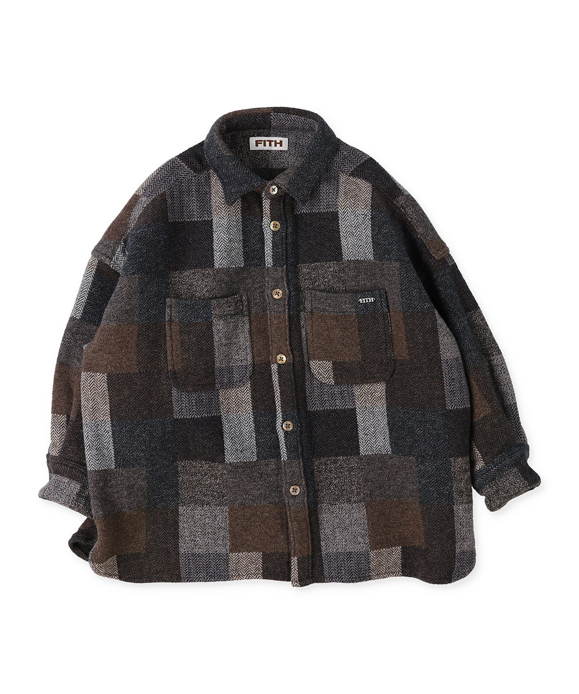 Tweed Cotton Plaid Shirt