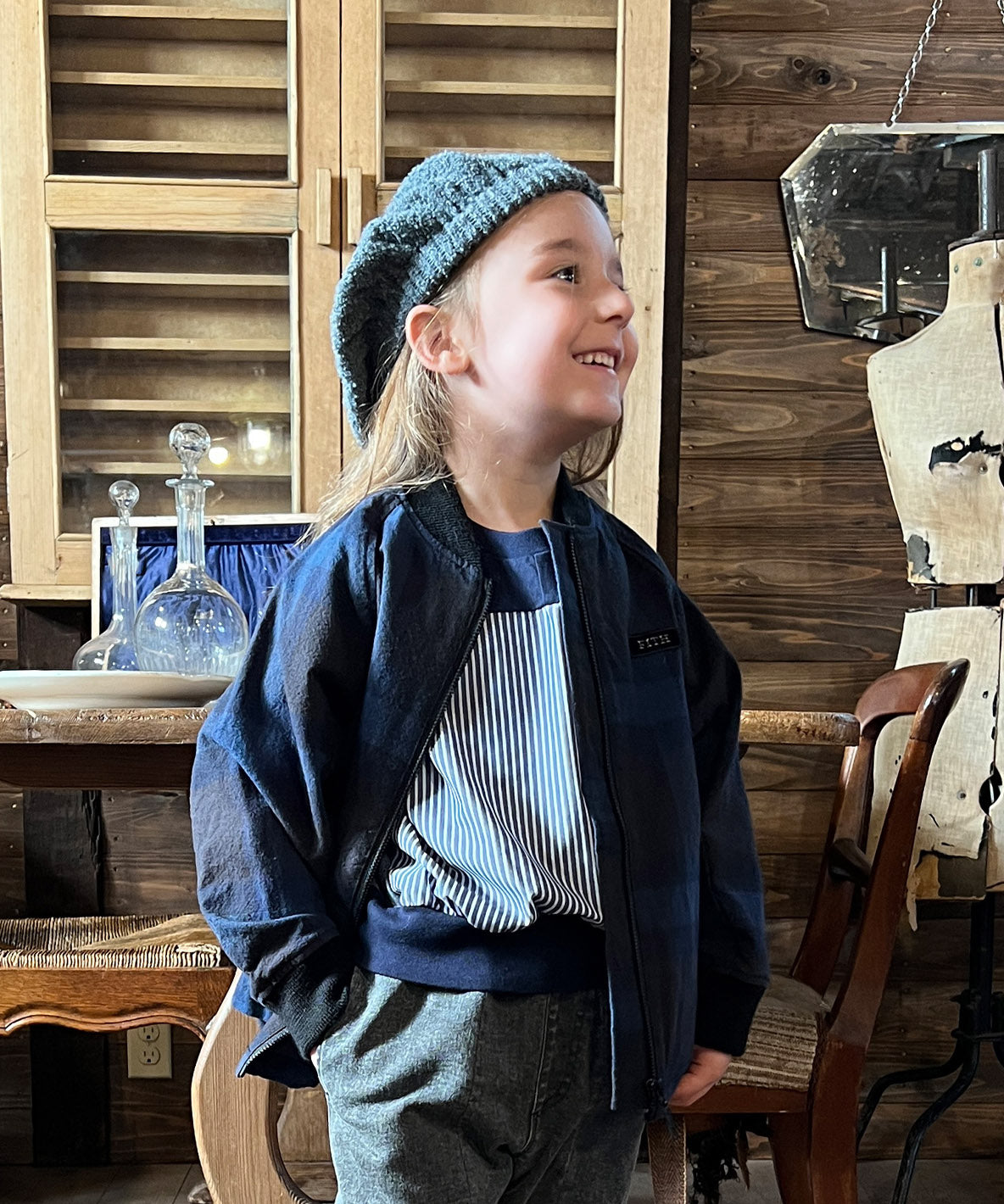 Cotton Nep Plaid Blouson