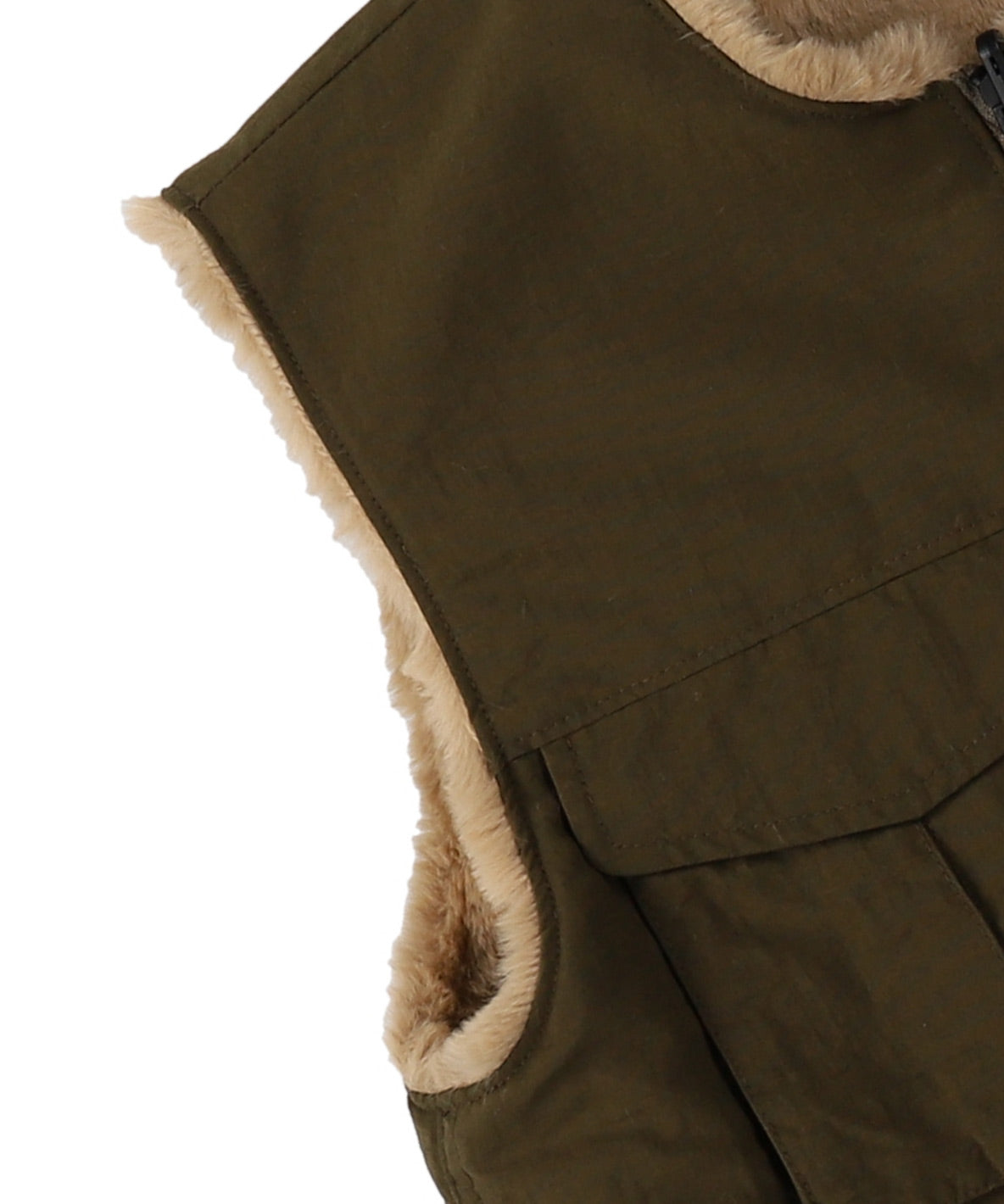 Reversible Taffeta Fur Vest