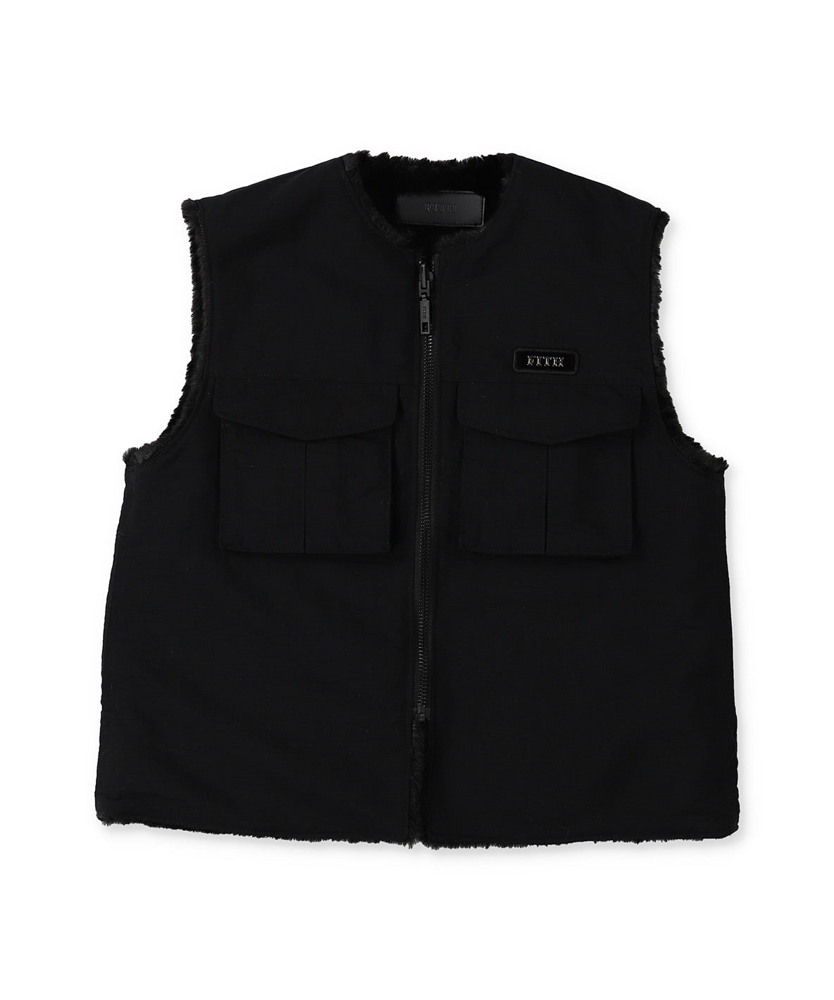 Reversible Taffeta Fur Vest