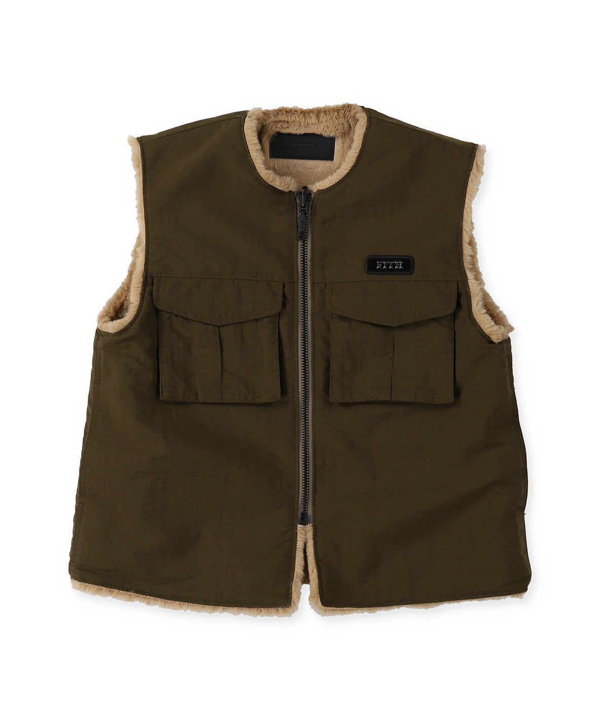 Reversible Taffeta Fur Vest