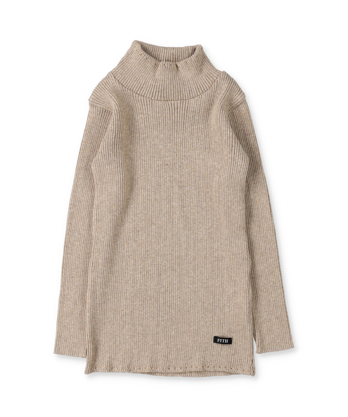 Washable Cotton Turtleneck Knit