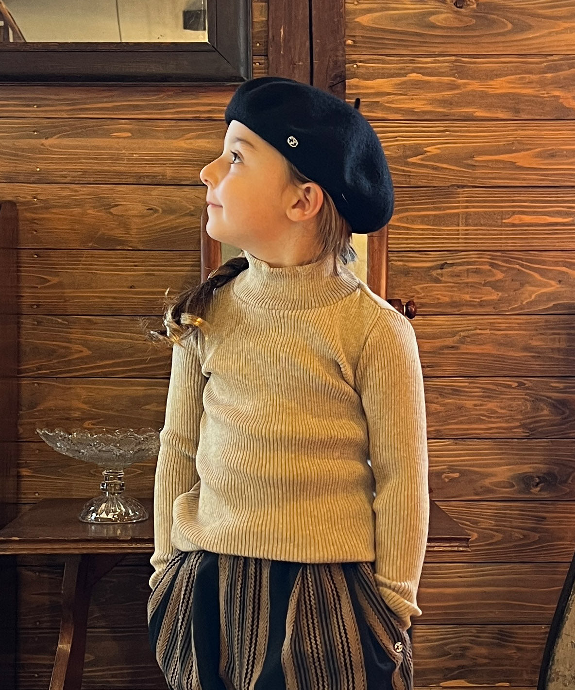 Washable Cotton Turtleneck Knit