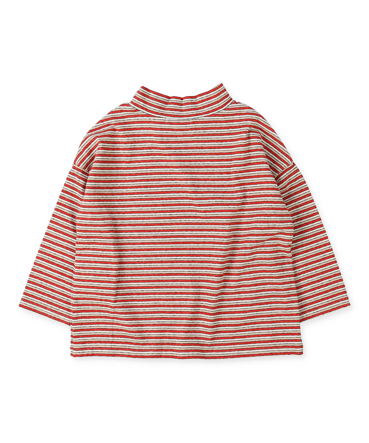 Multi Striped Mockneck Tee
