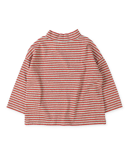 Multi Striped Mockneck Tee