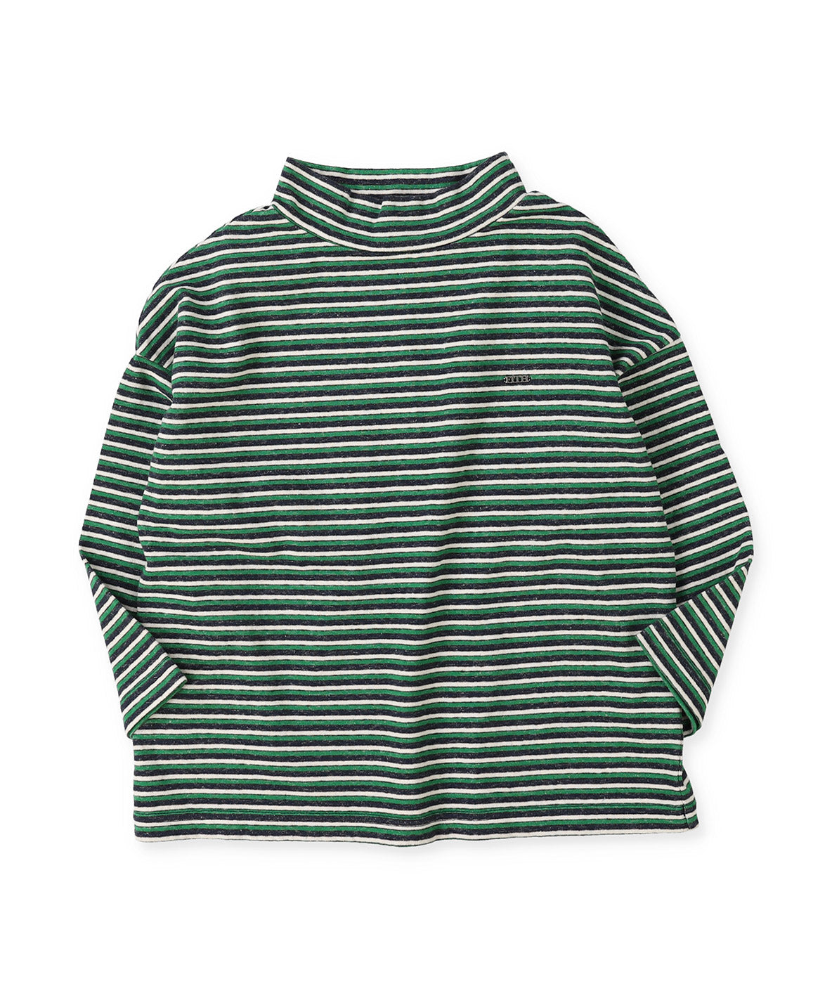 Multi Striped Mockneck Tee