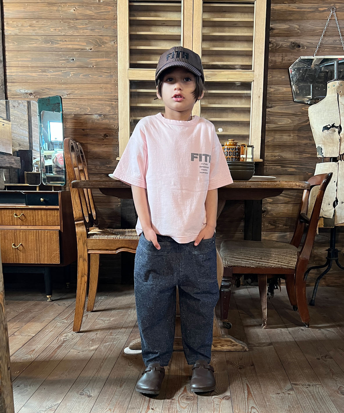 Feather Knit Double Cloth Logo Tee