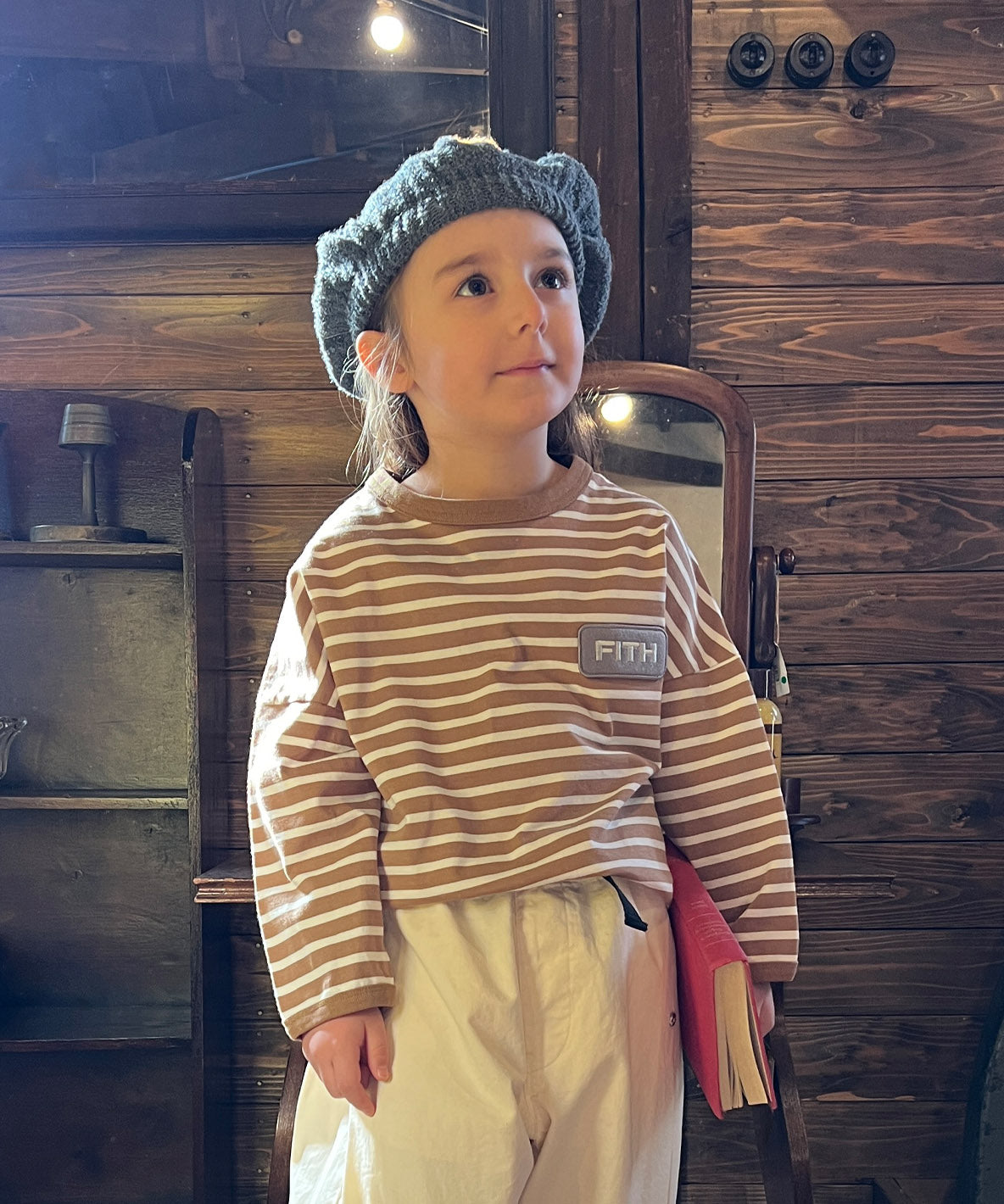 Striped Patch L/S Tee