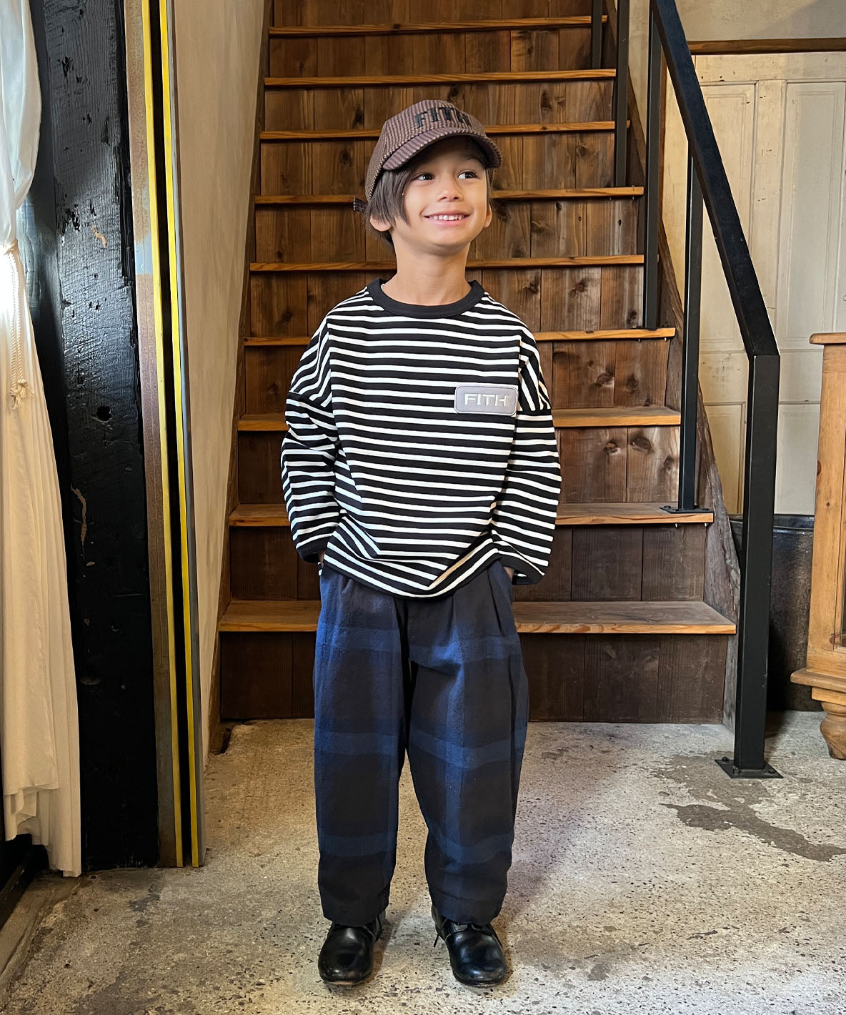 Striped Patch L/S Tee