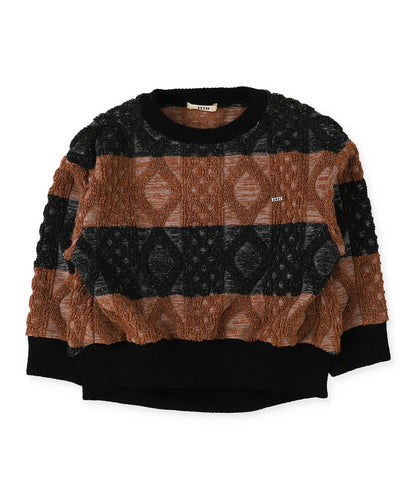 Striped Rope Knitting Pullover