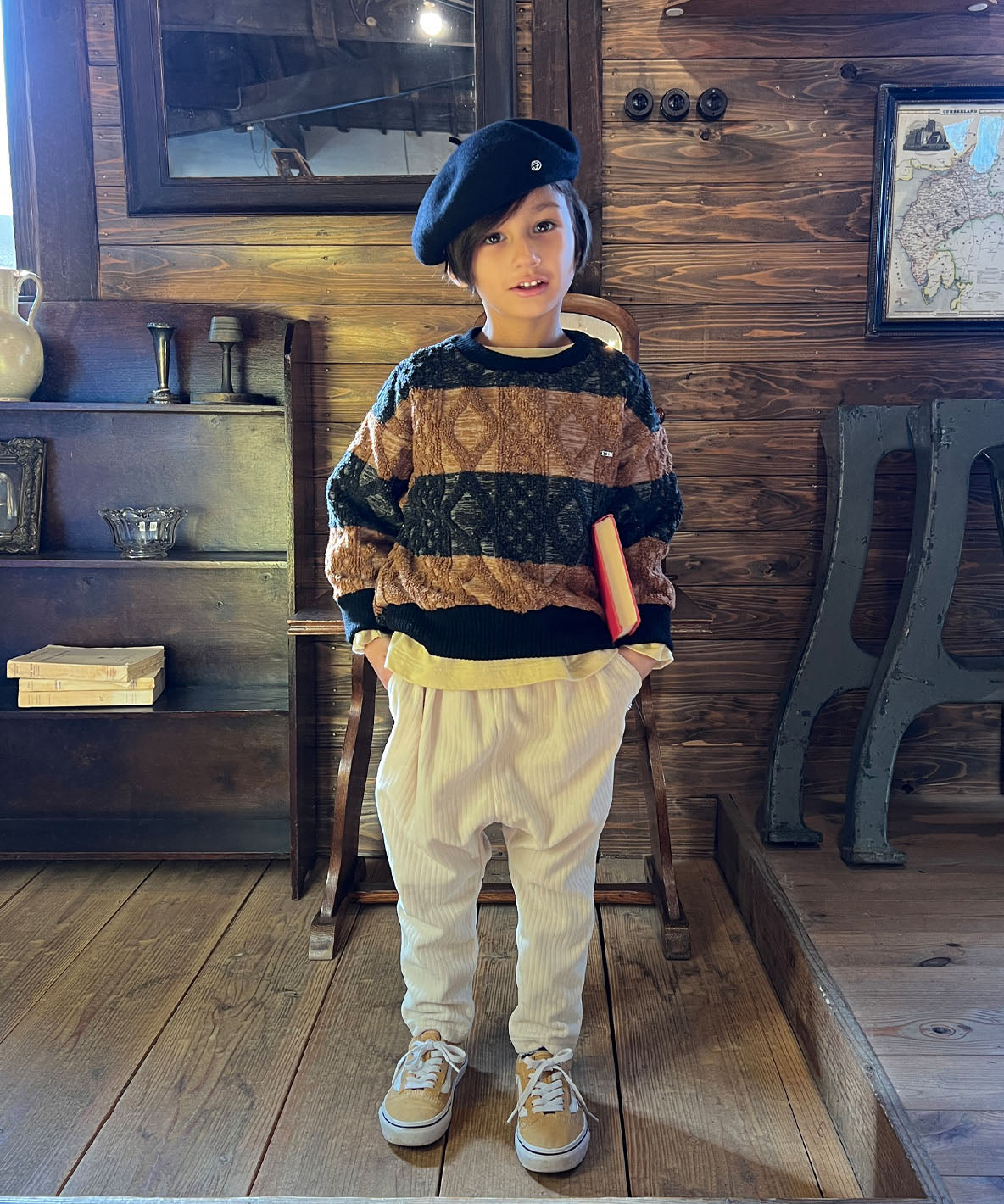 Striped Rope Knitting Pullover