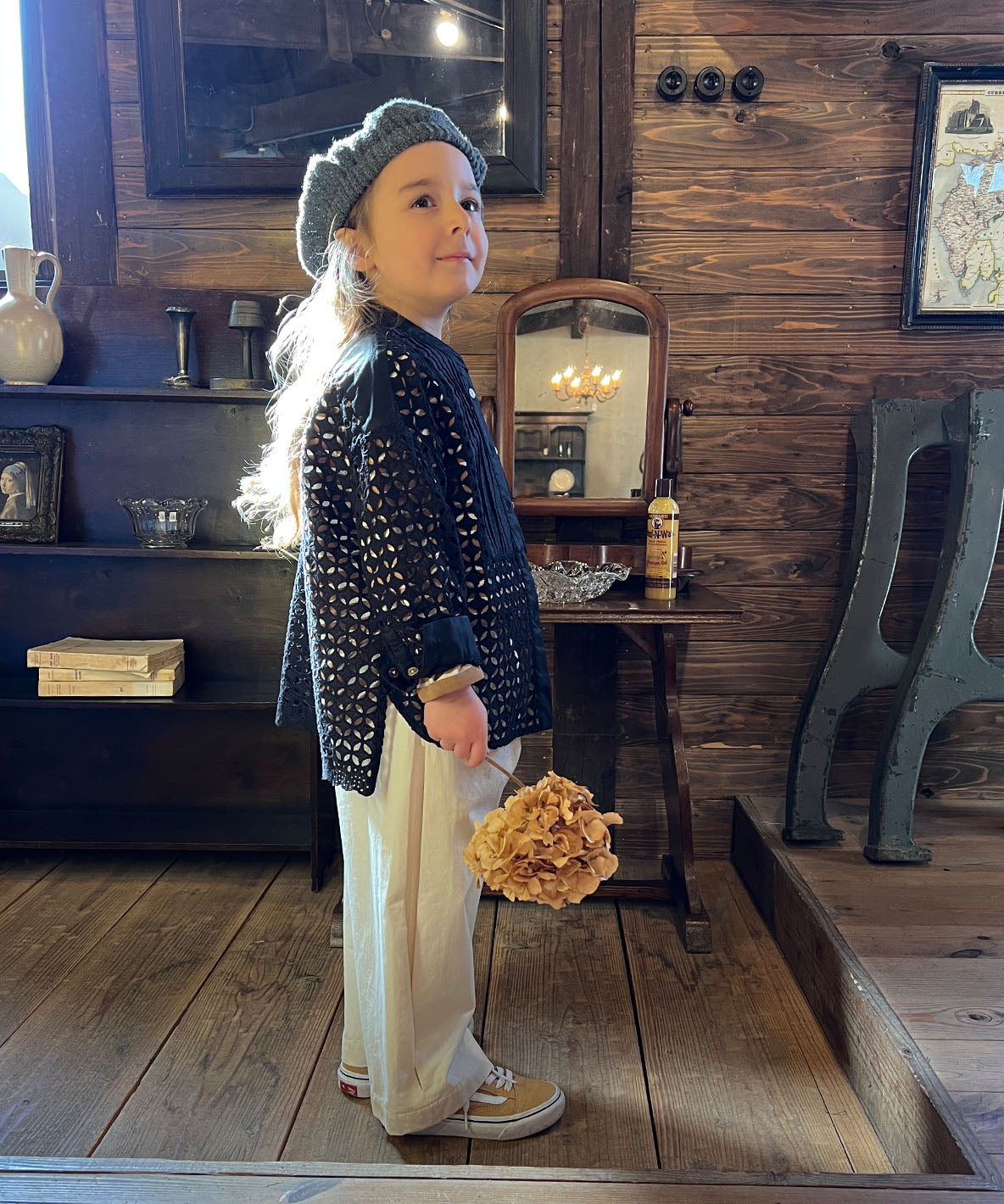 Cotton Twill Side Tuck Pants