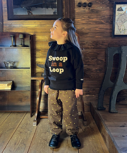 Embroidered Dot Pants