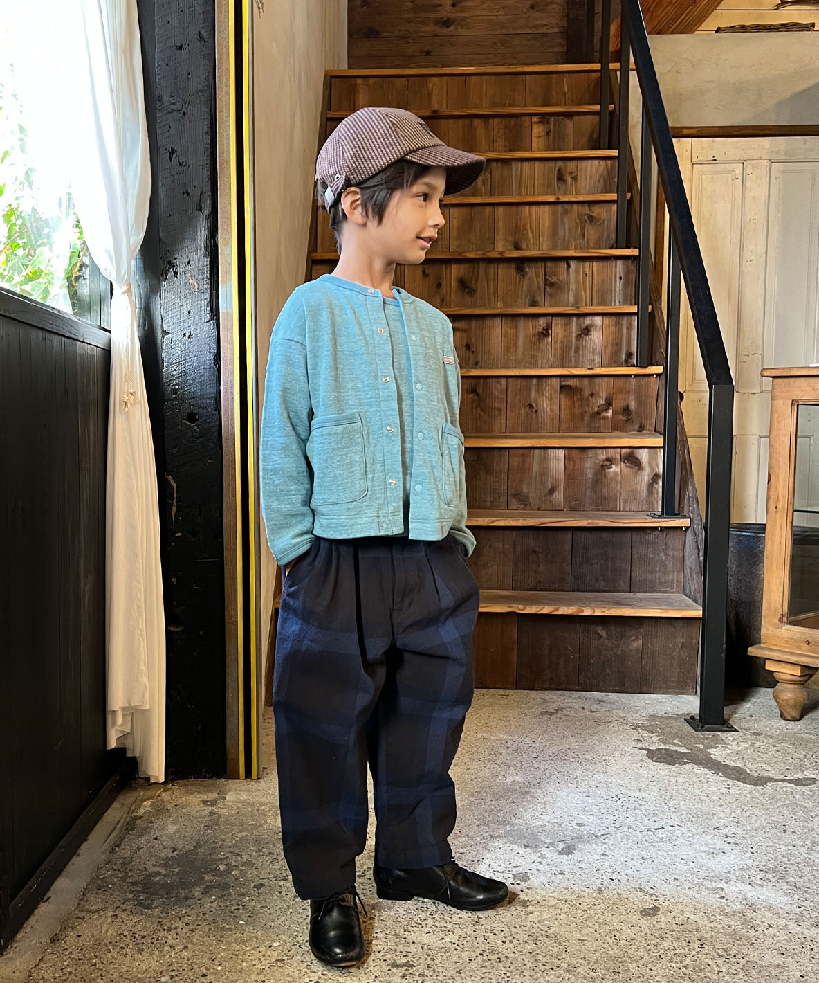Cotton Nep Plaid Pants