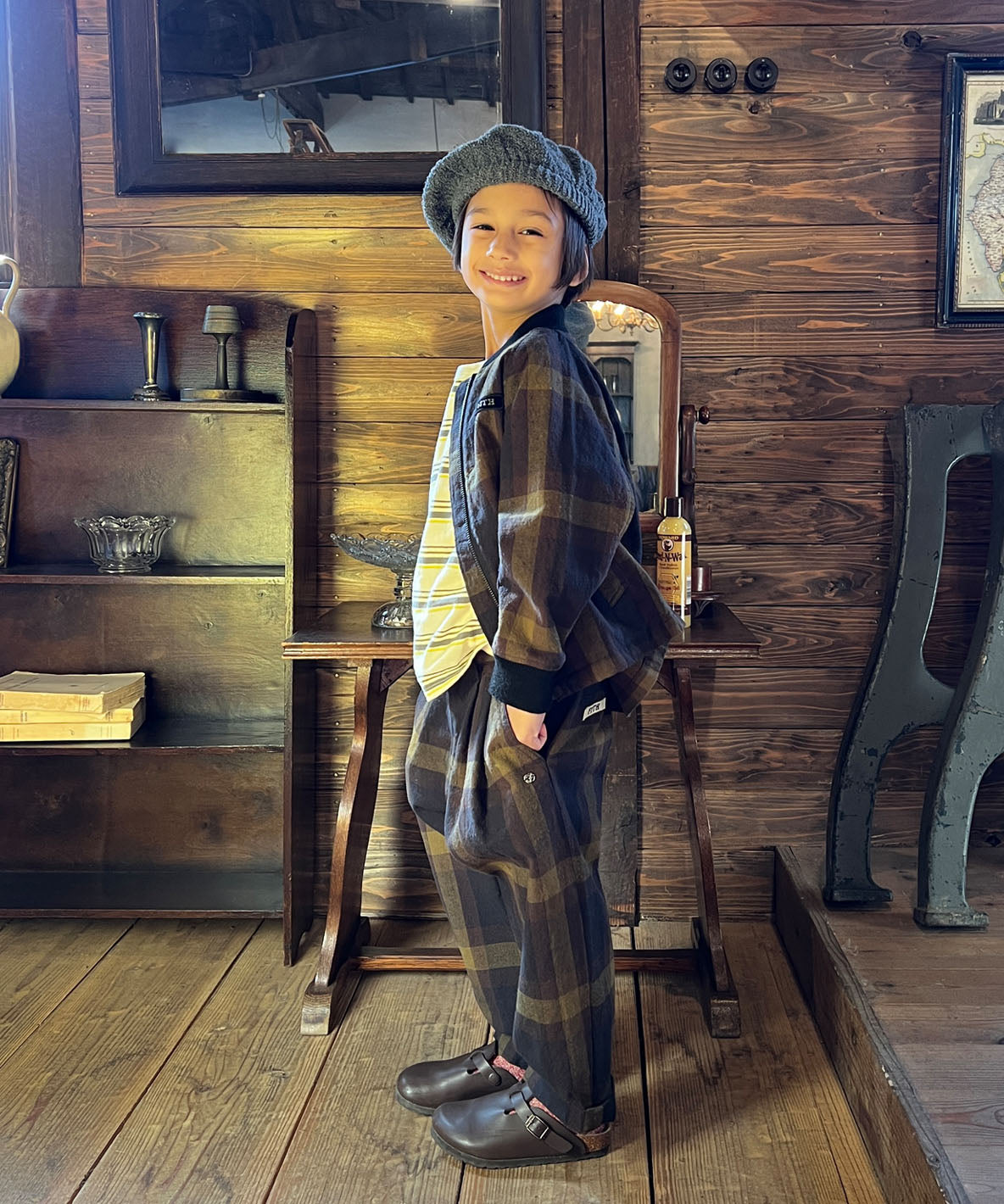 Cotton Nep Plaid Pants