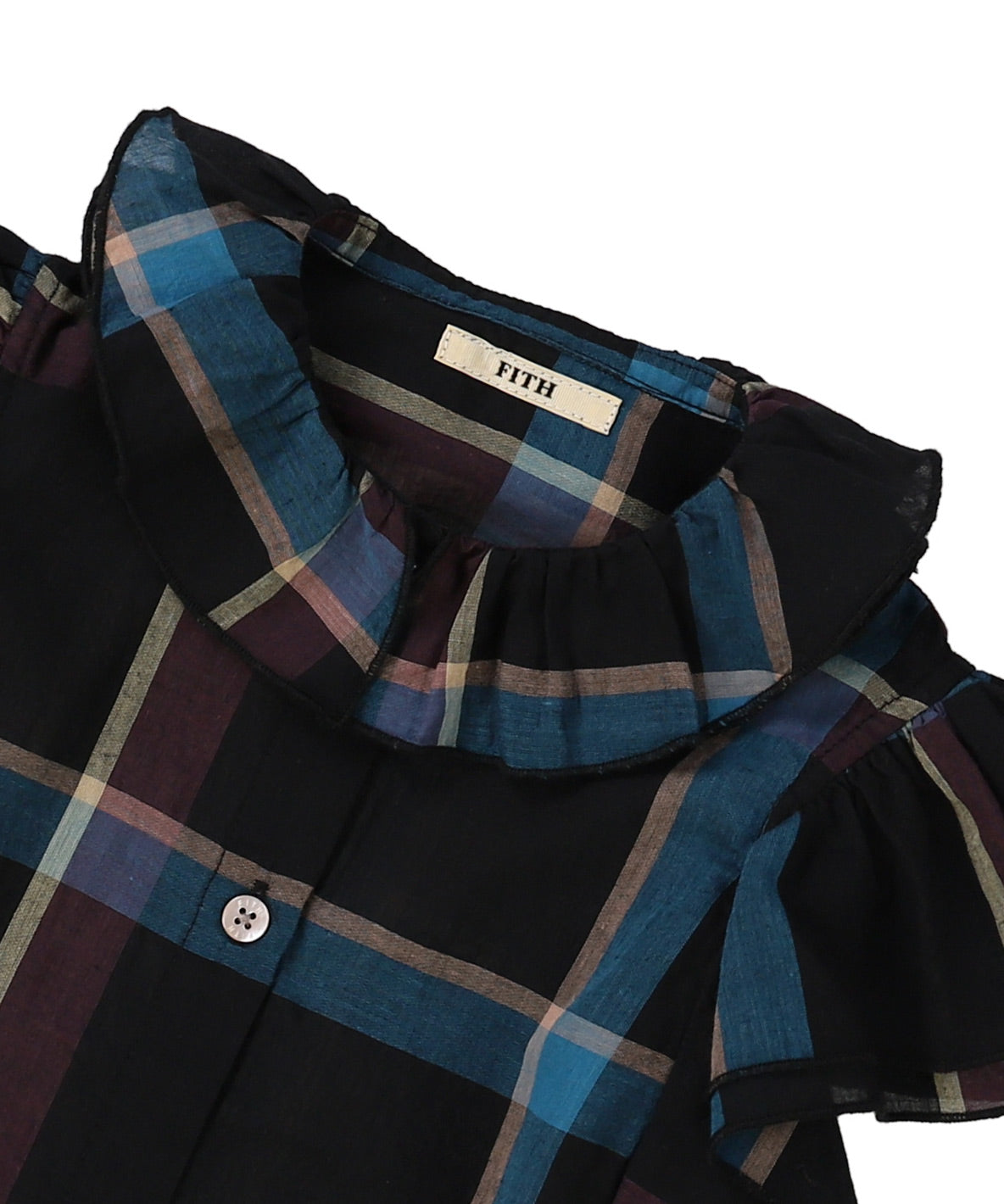 Cotton Linen Ruffled Blouse