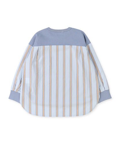 Smooth Cotton Jersey and Striped L/S Tee