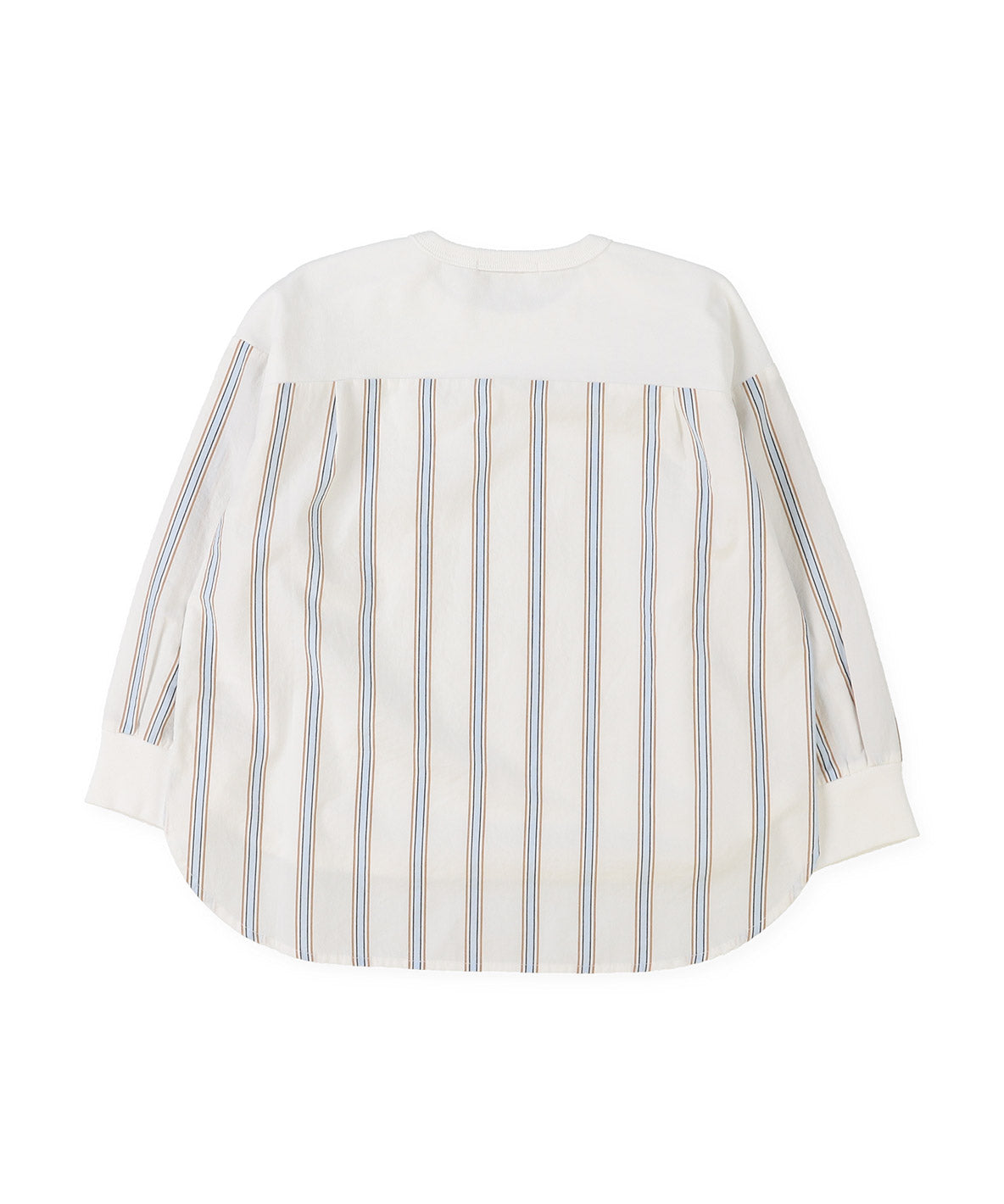 Smooth Cotton Jersey and Striped L/S Tee