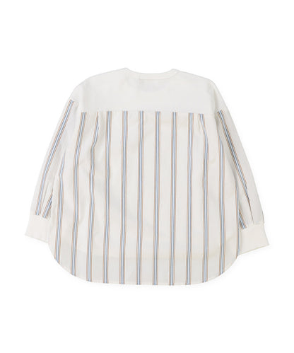 Smooth Cotton Jersey and Striped L/S Tee