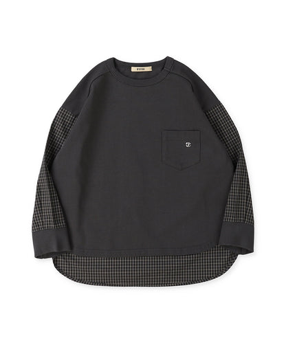Smooth Cotton Jersey and Striped L/S Tee