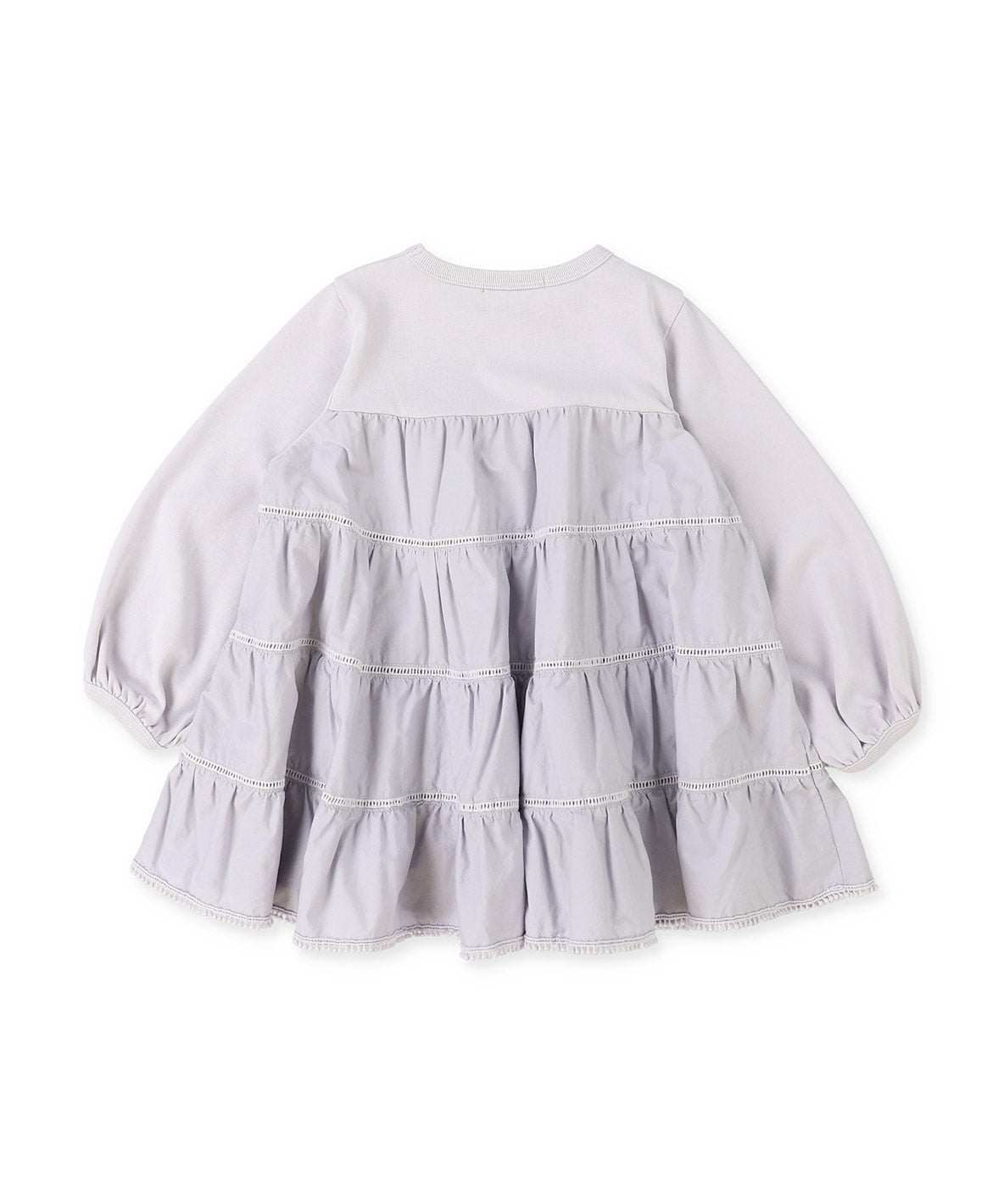 Cotton Jersey and Cloth Tiered L/S Tee