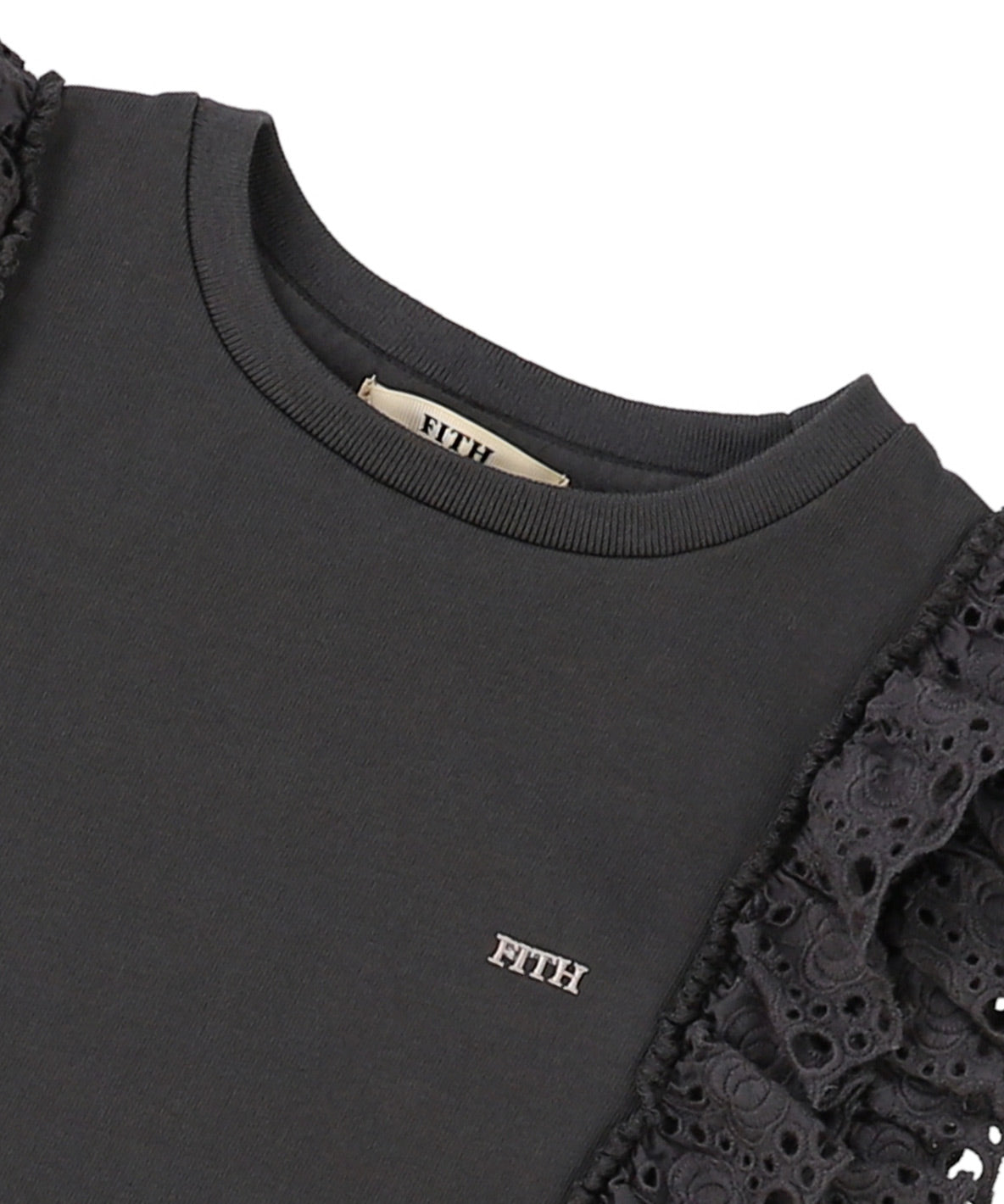 Smooth Cotton Jersey Lace Tee