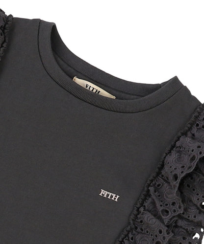 Smooth Cotton Jersey Lace Tee