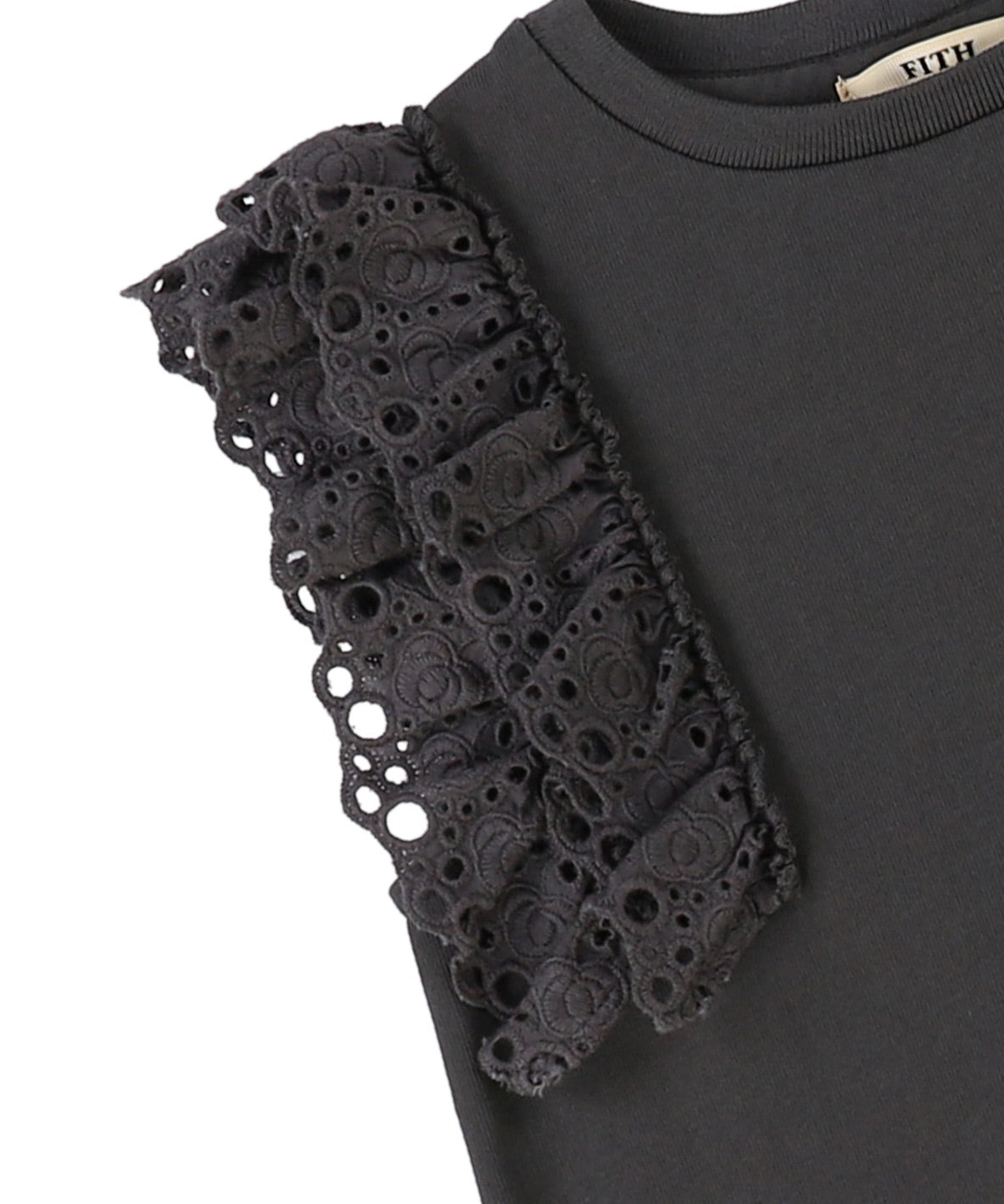 Smooth Cotton Jersey Lace Tee