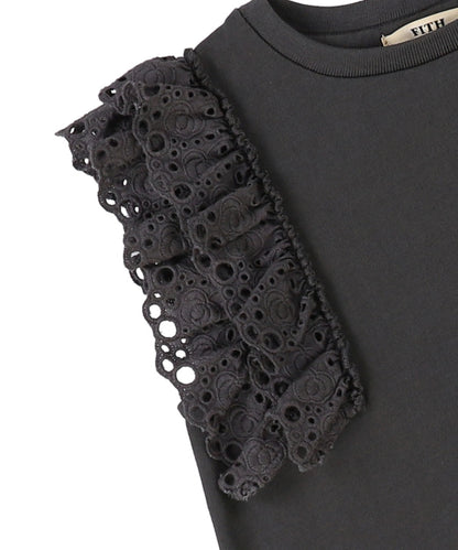 Smooth Cotton Jersey Lace Tee