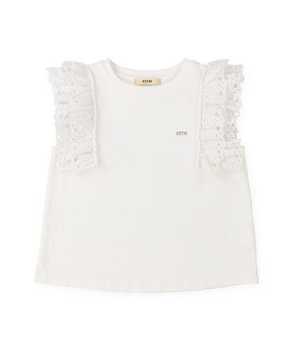 Smooth Cotton Jersey Lace Tee