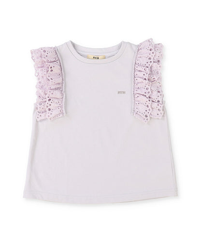 Smooth Cotton Jersey Lace Tee