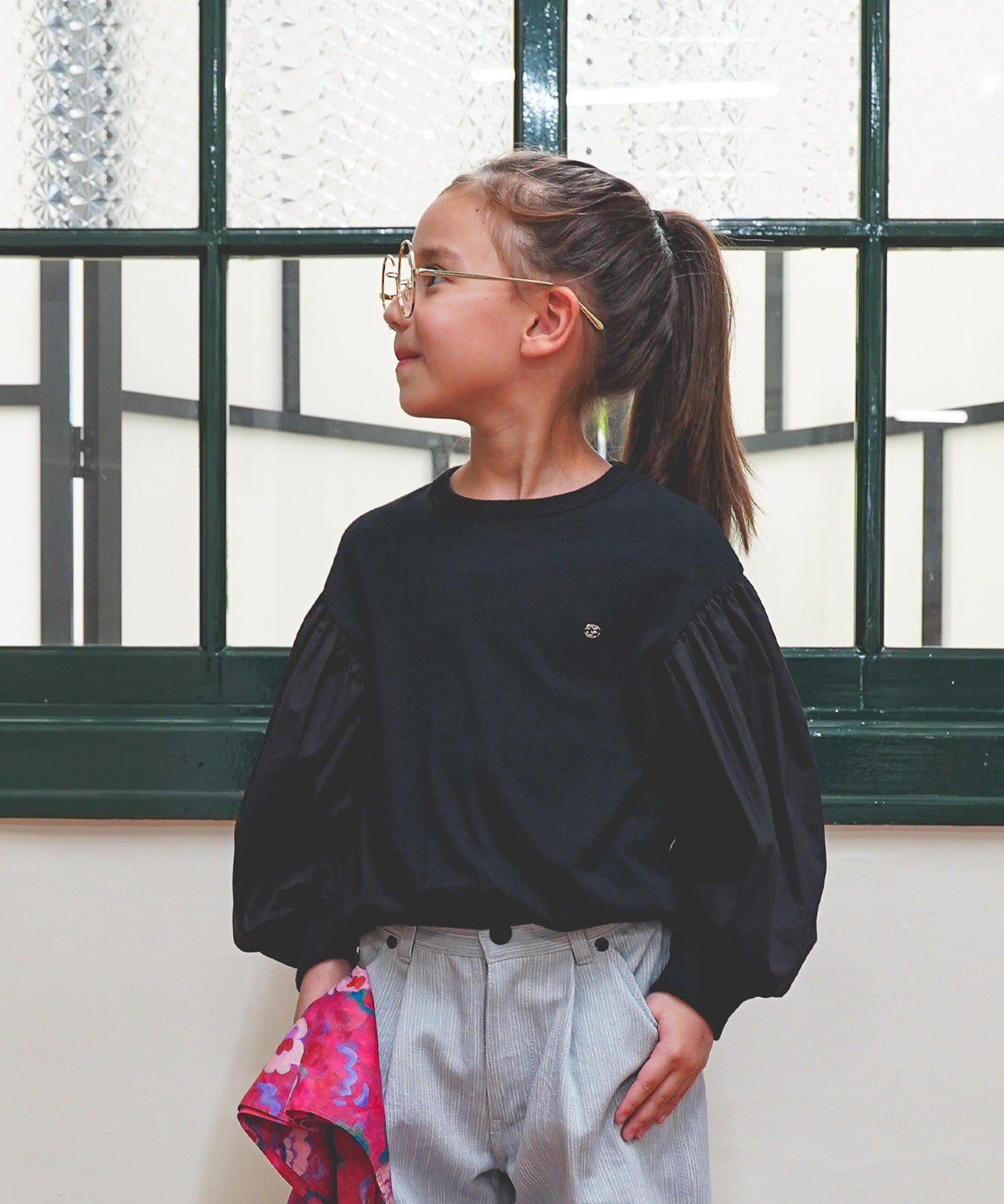 Ballooned Sleeve L/S Pullover