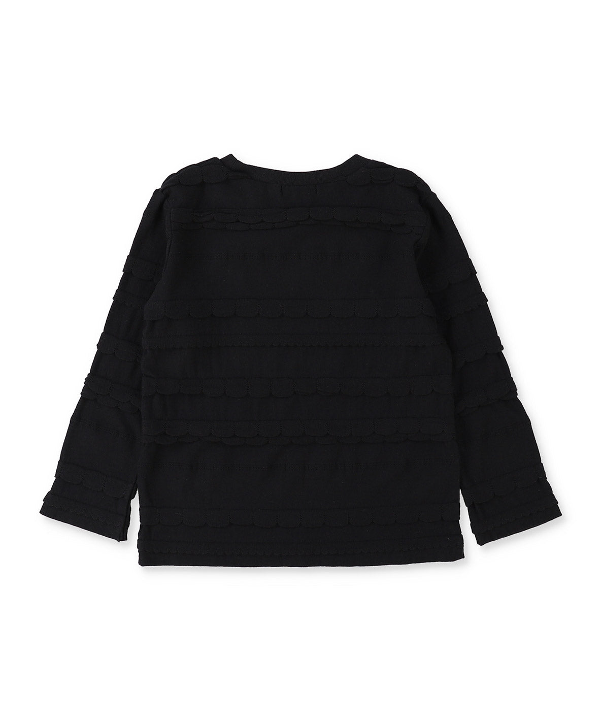 Scalloped Jacquard L/S Tee