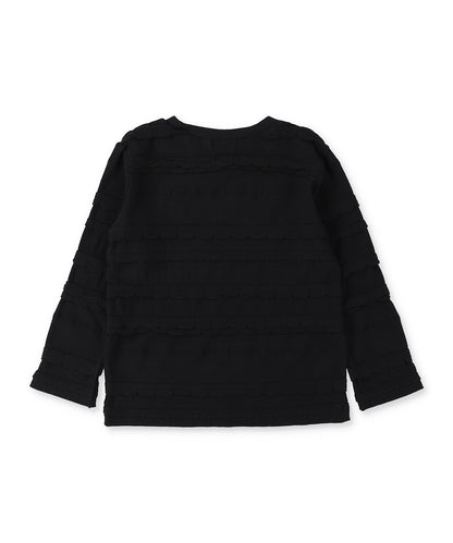 Scalloped Jacquard L/S Tee
