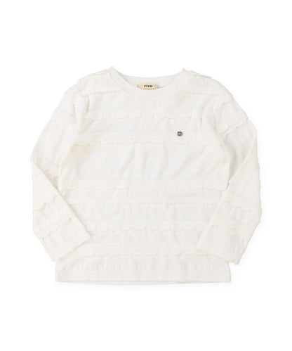 Scalloped Jacquard L/S Tee