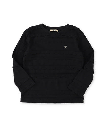 Scalloped Jacquard L/S Tee