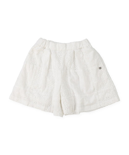 Embroidered Patchwork Shorts