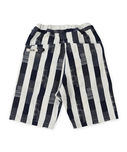 Striped Patchwork Shorts
