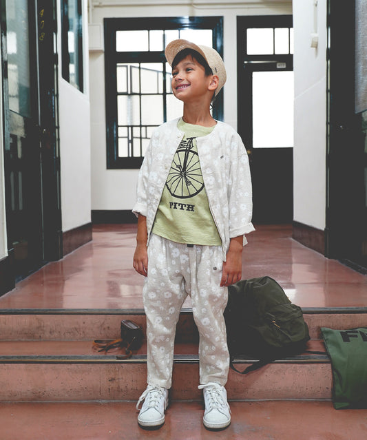 Floral Cotton Linen Long Pants