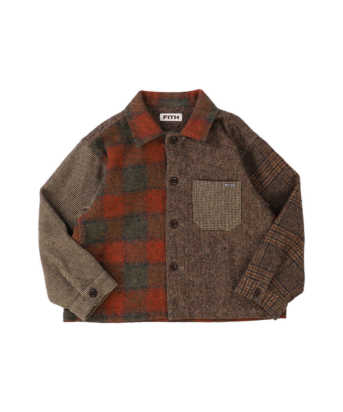 Cotton Tweed Shirt Jacket