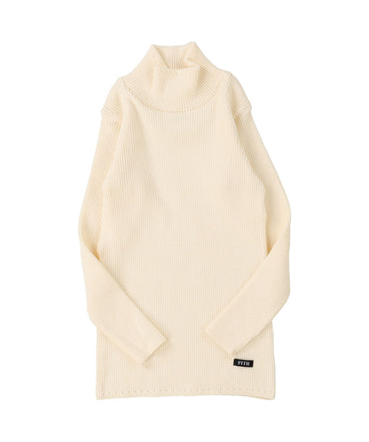 Washable Cotton L/S Turtleneck Knit