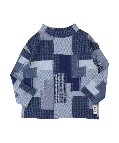 Patchwork Mockneck Tee